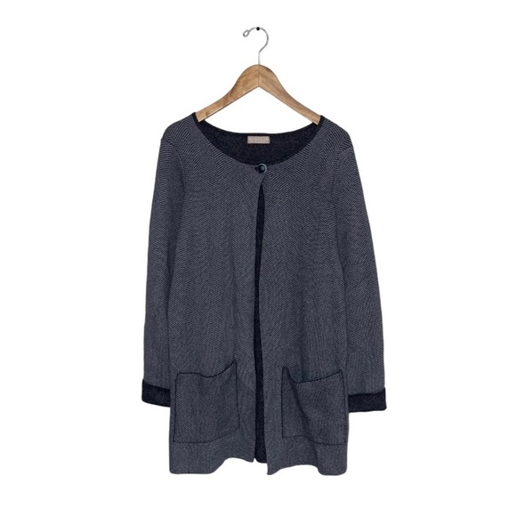 Benedetta  B Cardigan Sweater Grey Wool Cashmere Cape‎ Long Women’s Size Medium - Picture 1 of 8